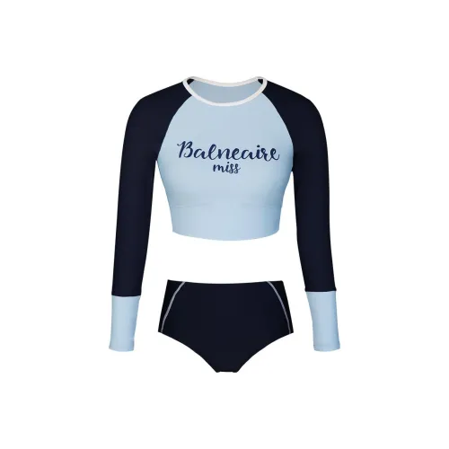 BALNEAIRE Swimsuit Sets Women's Blue Patchwork