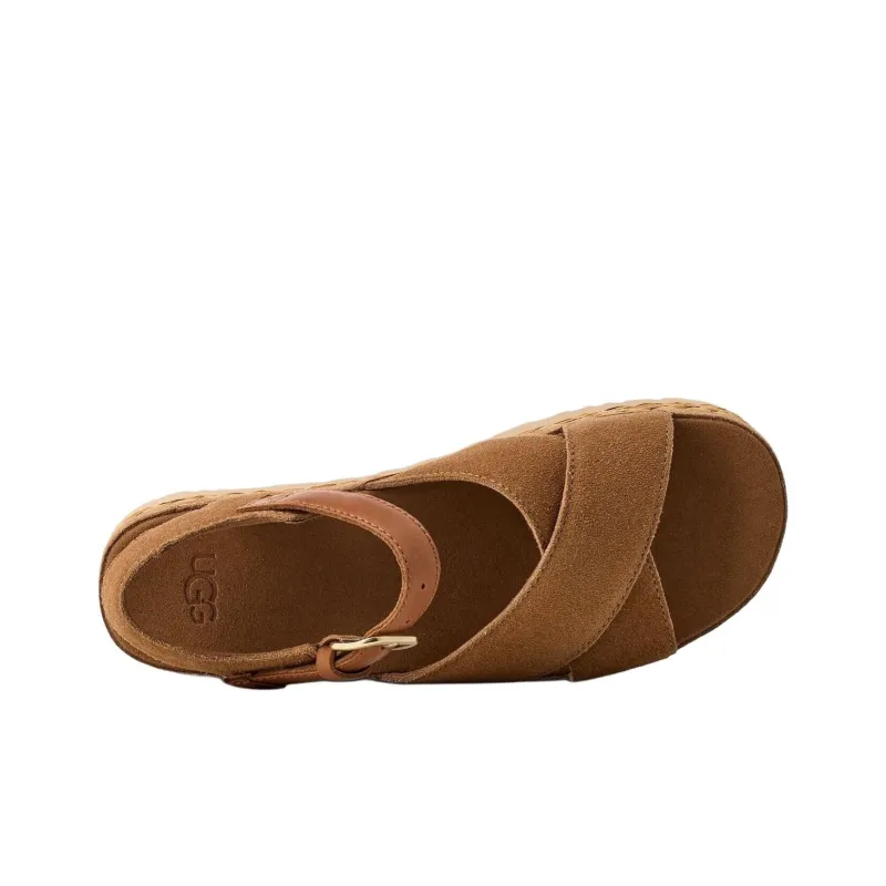 UGG Aubrey One Strap Sandals Women's Brown-5