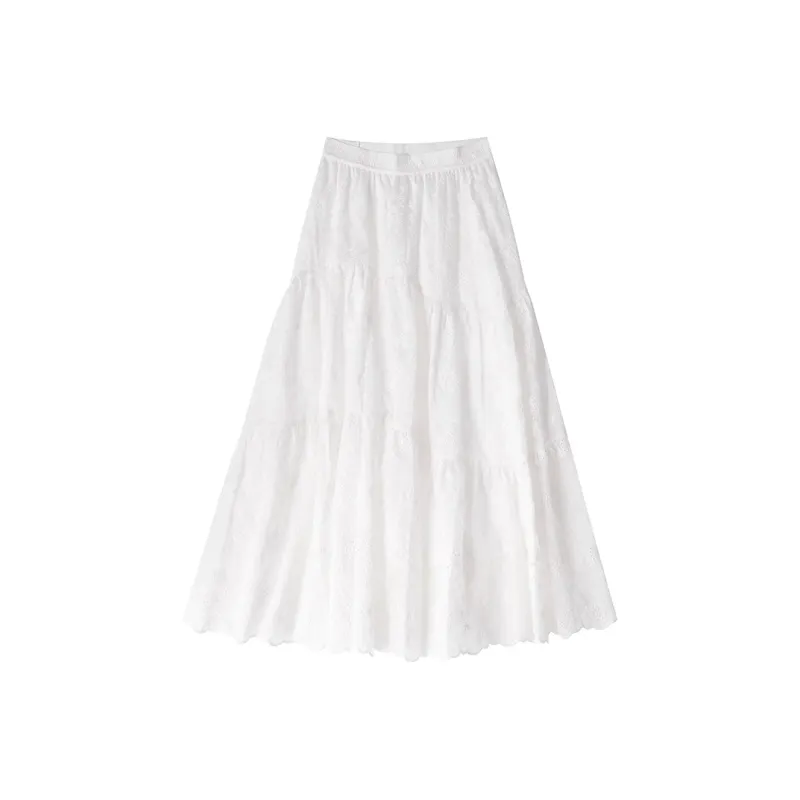 RZSE Casual Long Skirts Women's Pearl White-0