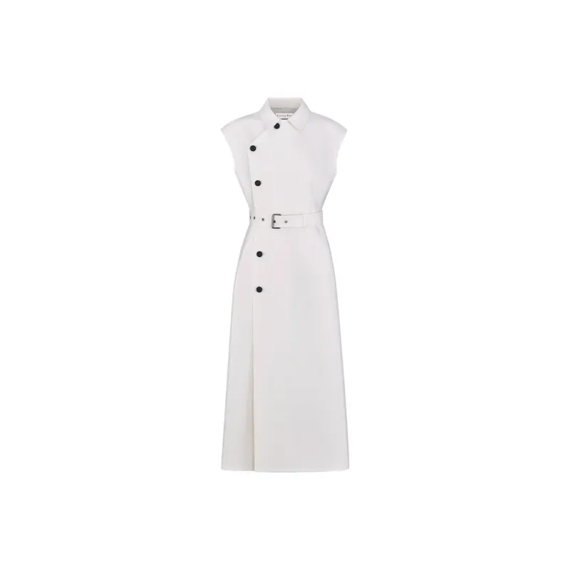 DIOR SS25 Sleeveless Dress Women's White-0