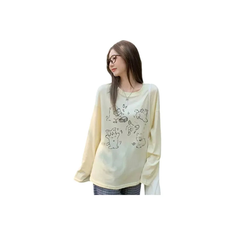 FLIM T Shirts Women's Yellow-0