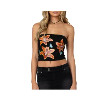 Edikted Tigerlily Tube Top Strapless Top Women's