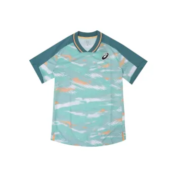 Asics Match Graphic Short Sleeve Top T Shirt Men's Mist Pine Wood