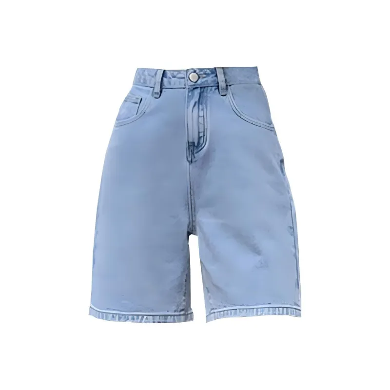 Concubine Zhu Denim Shorts Women's Light Blue-0