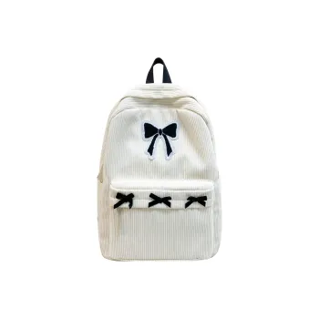 WICKBUEN Corduroy Backpack Women's White/Black