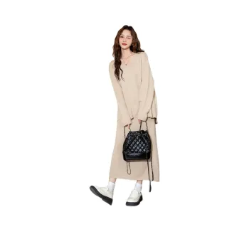 Tonlion Two Piece Skirt Sets Women's Oat