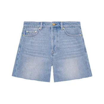 GANNI Raw cut Denim Shorts