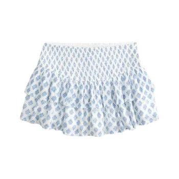 Hollister Casual Short Skirts Women's White All Over Print