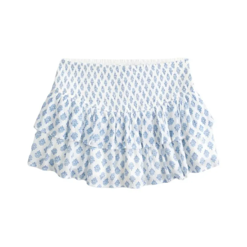 Hollister Casual Short Skirts Women's White All Over Print-0