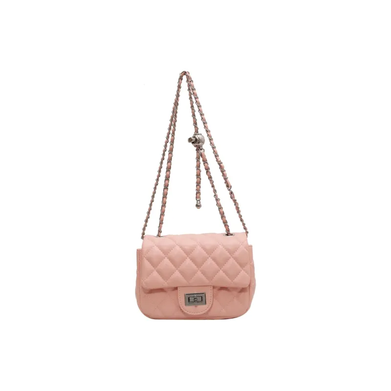 Single Warehouse PU Shoulder Bag Regular Women's Ecru/Silver/Pink/Black-12