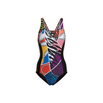 Adidas One piece Swimsuit Women's Orange Yellow/Black/White