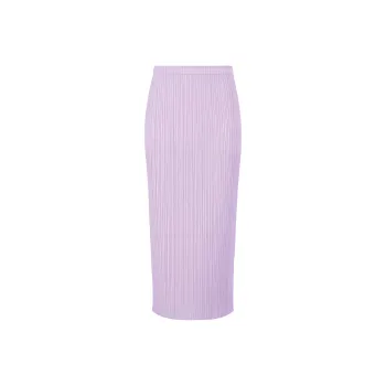 PLEATS PLEASE ISSEY MIYAKE SS24 Casual Long Skirt Women's Purple Onion