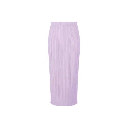 PLEATS PLEASE ISSEY MIYAKE SS24 Casual Long Skirt Women's Purple Onion