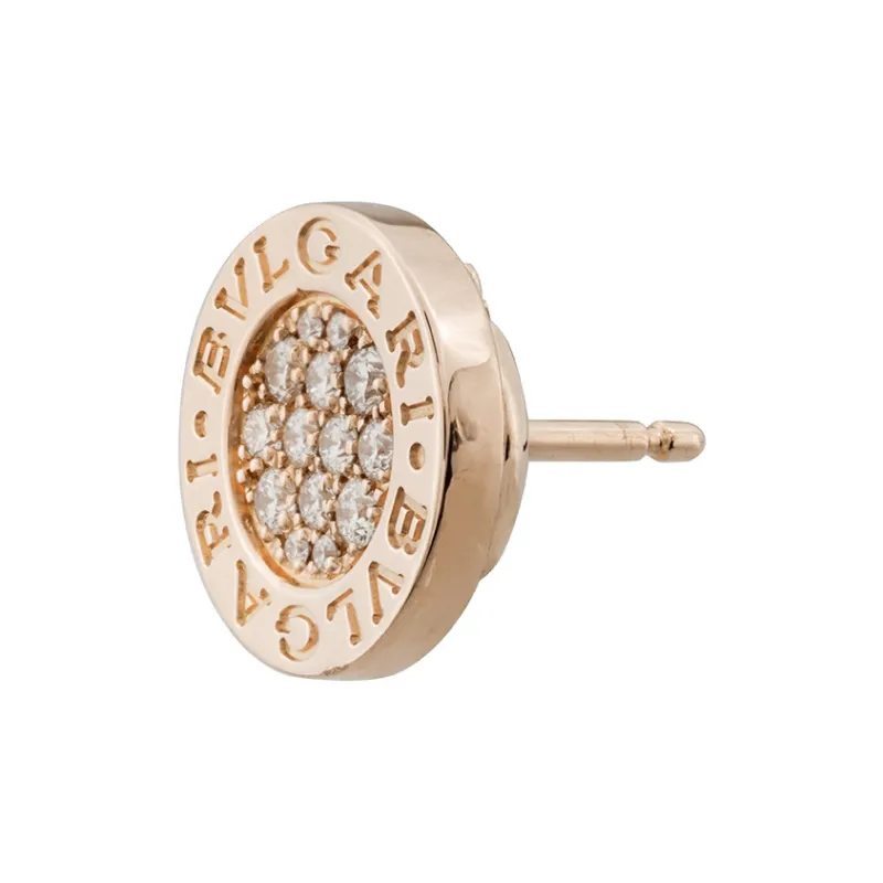 BVLGARI Series 18K Rose Gold Earrings Unisex-2