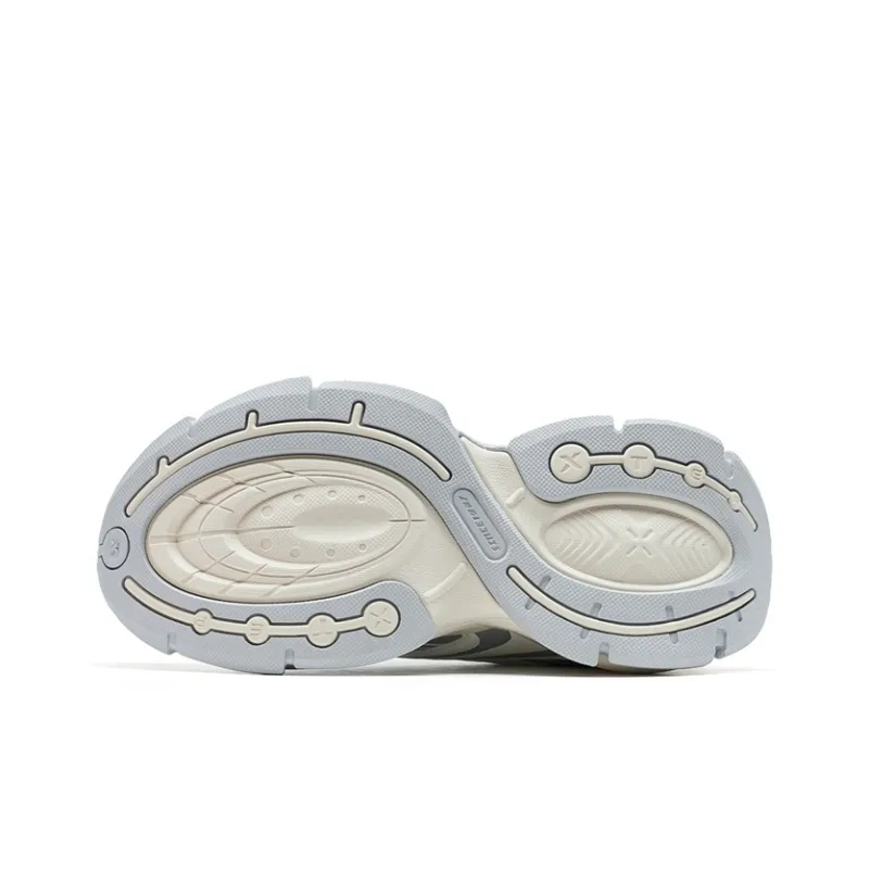 XTEP Basque 2 Tide Cushioning, Abrasion Resistant, Height Increasing Low Top Casual Shoes Women's Silver-5
