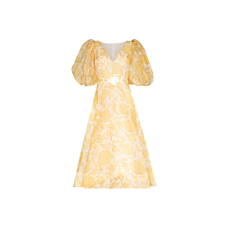 Zimmermann Short Sleeved Dresses Women's Yellow-0