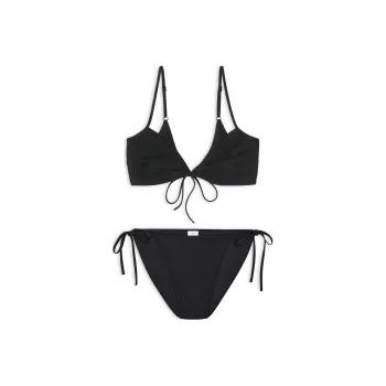 Balenciaga SS23 Two-Piece Swimsuits Regular Fit Women's Black