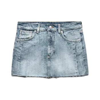 ZARA Denim Short Skirts Women's Blue