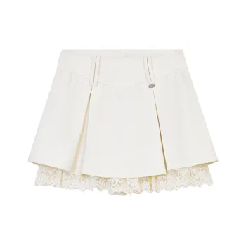 ELF SACK Casual Short Skirts Women's Ambiance Ecru