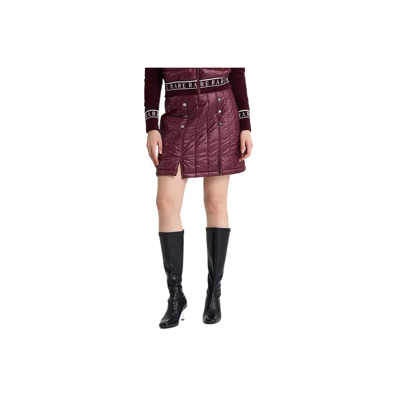 RARE Casual Short Skirts Women's Burgundy-0