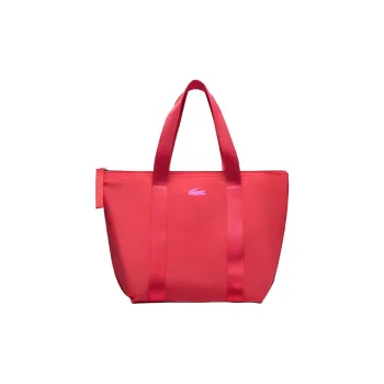 LACOSTE Fabric Tote Bag Shopping Bag Handbag Medium Size Women's Red
