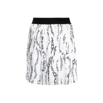 VERSACE JEANS COUTURE Chain Couture print Pleated Skirt