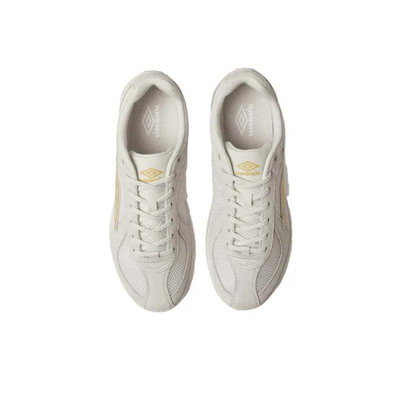Umbro Shock Absorbers With Slip Resistant Features Low Top Casual Shoes Unisex White Gold-2