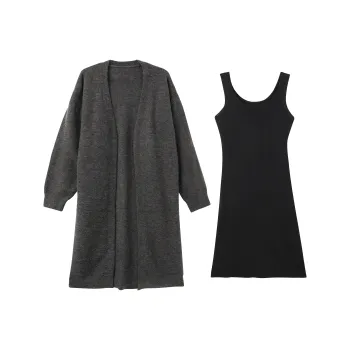 EIDOLON GRAIN Skirt Set Women's Black Gray