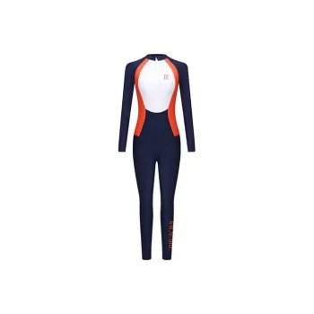 BALNEAIRE One Piece Swimsuits Women's Active Orange Blue Patchwork