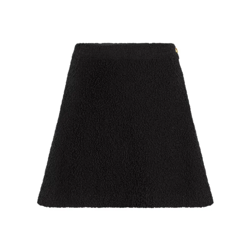 DIOR Casual Short Skirts Women's Black-0
