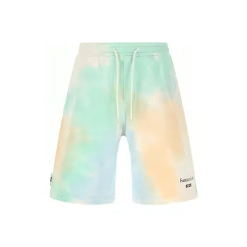 MSGM Fantastic Green Tie Dye Bermuda Shorts