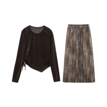 A Paradise For Awakening Skirt Set Women's Coffee