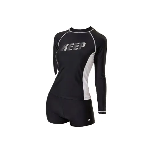 Keep Two Piece Swimsuits Women's Black & White Color Scheme