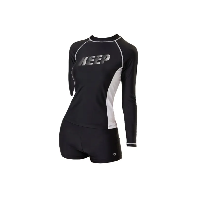 Keep Two Piece Swimsuits Women's Black & White Color Scheme-0