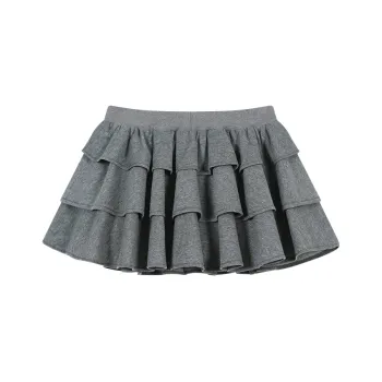 AooRaa Casual Short Skirts Women's Gray