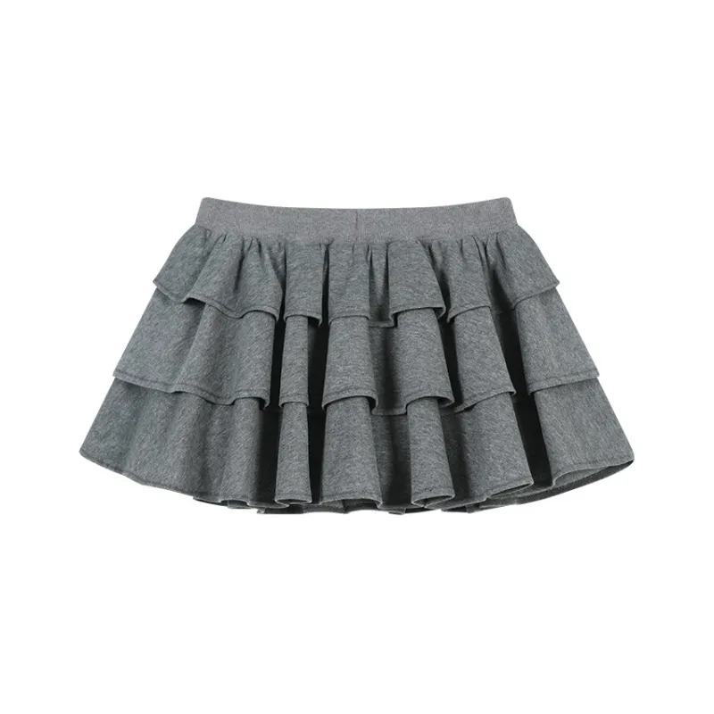AooRaa Casual Short Skirts Women's Gray-0
