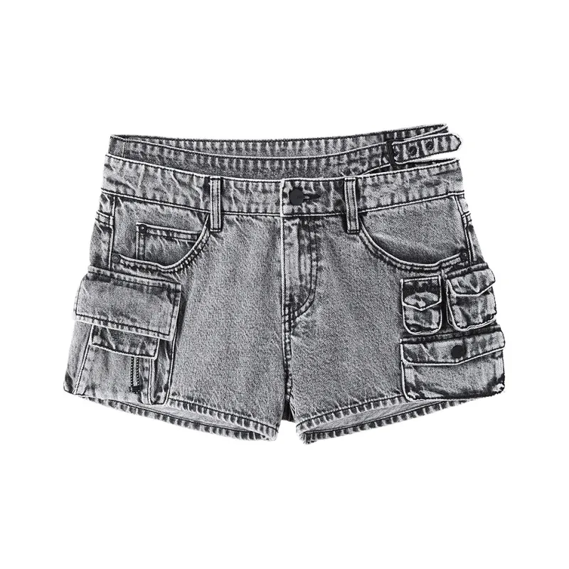 Miss Sixty Denim Shorts Women's Black Gray-0