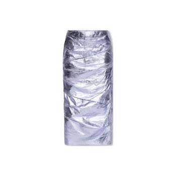 The Attico Ruched Detailed Midi Skirt