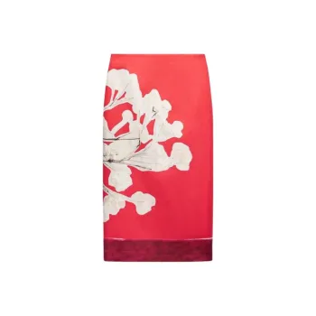ZARA SS24 Casual Long Skirts Women's Red/White