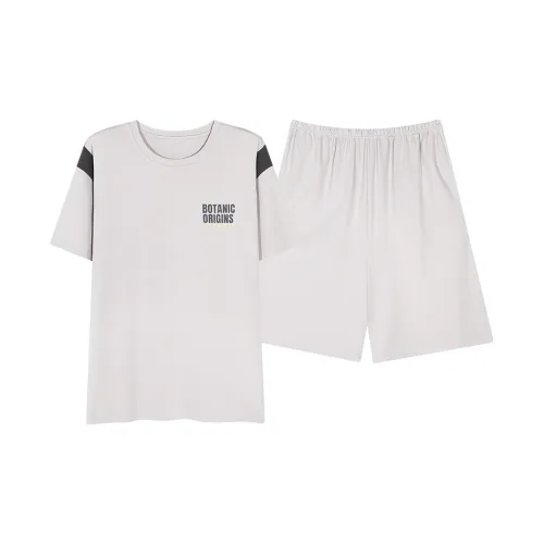Floating Light Islands Pajama Set Men's Light Gray