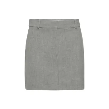 ARITZIA Babaton Chisel Skirt Casual Short Skirts Women's Heather Medium Grey/Heather Medium Gray