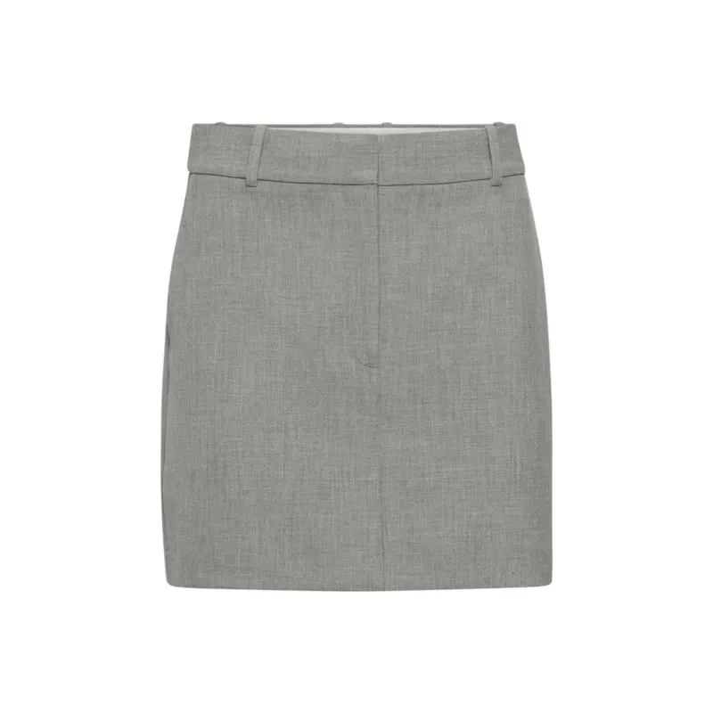 ARITZIA Babaton Chisel Skirt Casual Short Skirts Women's Heather Medium Grey/Heather Medium Gray-0
