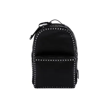 Valentino GARAVANI Leather Backpack Men's Black