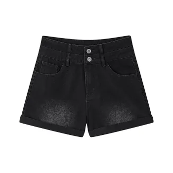 LEDIN Denim Shorts Women's Dark Gray