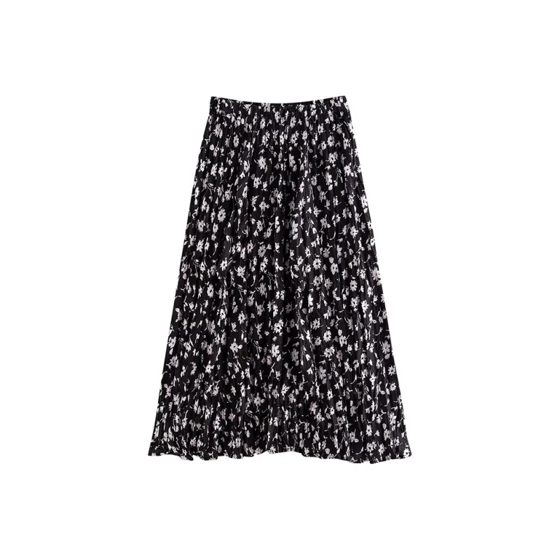 Initial Language Casual Long Skirts Women's-6