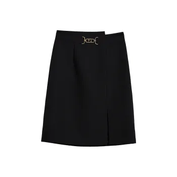 Mambe Casual Long Skirts Women's Black