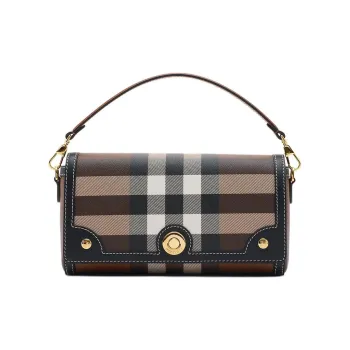 Burberry Polyurethane One Shoulder Handbag Women's Dark Birch Brown