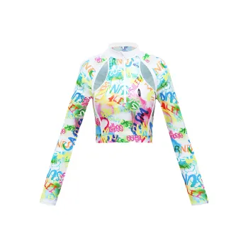 SISII LEE Two Piece Swimsuits Women's Fluorescent Graffiti