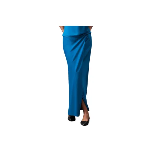 CALVIN KLEIN Casual Long Skirts Europe Version Women's Parijs Blue