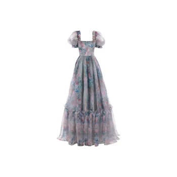 Selkie Collection Evening Dress Women's Rose Print On Parchment